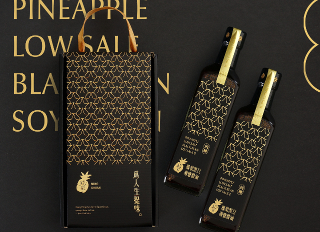 銘泉鳳梨黑豆薄鹽醬油 